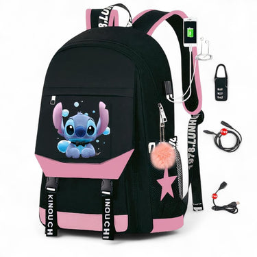 Ohana - Sac à Dos Enfant Stitch avec Port USB