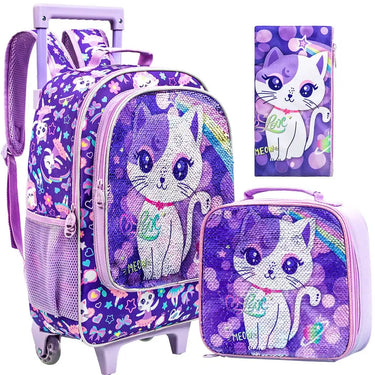 IMIE - Cartable à Roulette pour Fille Chat