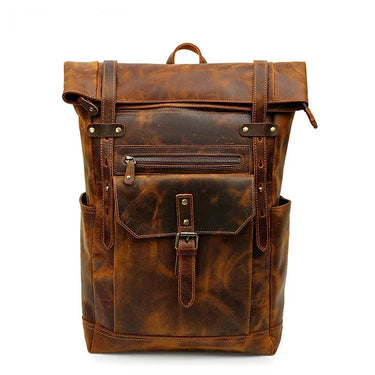 MERVA - Sac à Dos de Vélo en Cuir 18L
