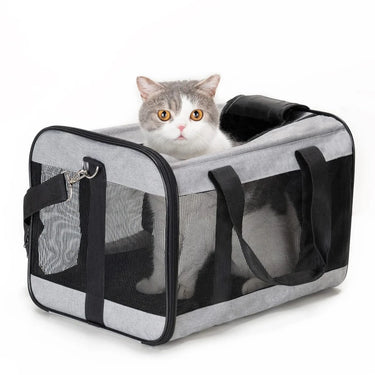 TRASU - Sac de Transport Chat avec Bandoulière et Maille Respirante