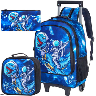 JURA - Pack Cartable à Roulette pour Garçon Dinosaure