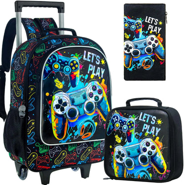 STRAVI - Pack Cartable à Roulette pour Garçon Jeu vidéo